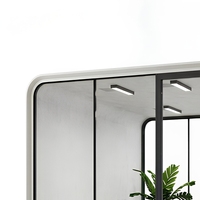 Cabine Acoustique Intelligente Moderne en Aluminium Insonorisée pour Bureau à Domicile, Idéale pour l'Étude en Extérieur, l'Intimité et les Appels Vidéo, Modulaire et Extensible