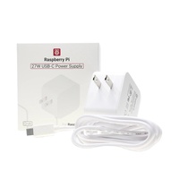 Raspberry Pi catu daya 5V5A generasi ke-5 resmi adaptor USB-C 27W Aksesori telapak tangan elektronik konsumen