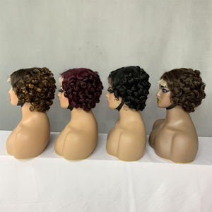 Nouvelle Collection Perruque Lace 4x4 Courte Bouclée 8 Pouces Cheveux Vierges Effet Rebond Complet Légère et Confortable au Quotidien - Product Image 5