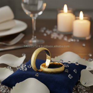 Anillo de oro sólido de 14K, Set personalizado de sortijas de 6mm - Product Image 3