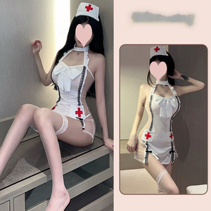 Disfraz <span class=keywords><strong>de</strong></span> Enfermera Sexy <span class=keywords><strong>de</strong></span> Talla Grande con Recortes <span class=keywords><strong>de</strong></span> Encaje Erótico - Conjunto <span class=keywords><strong>de</strong></span> Lencería <span class=keywords><strong>de</strong></span> Juego <span class=keywords><strong>de</strong></span> Rol para <span class=keywords><strong>Mujer</strong></span> para <span class=keywords><strong>Halloween</strong></span>, Cosplay, Fiesta - Product Image 3