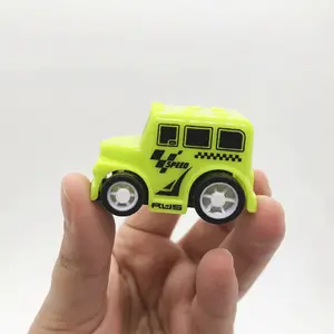 2024 New Source Factory Mini Small Cartoon School Bus Children Kids Car Model Toy Diecast Pull Back Inertia Cars Pack For Kids