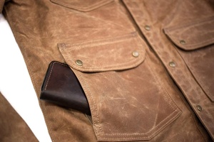 High Quality Winter Plus Size Button <b>Men's</b> Hooded <b>Canvas</b> <b>Jacket</b> Custom Logo 100% Washed Cotton Duck Fabric Breathable Quick Dry - Product Image 3