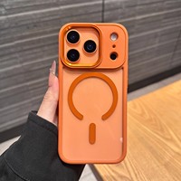Casing Pelindung Magnetik TPU PC Transparan Mewah dengan Lensa Logam Anti Benturan untuk iPhone 17 Pro Max Air 16 15