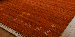 Hand Knotted Custom Gabbeh Wool Area Rug Durable Handmade Carpet for Modern Home and Hospitality Projects - Product Image 1