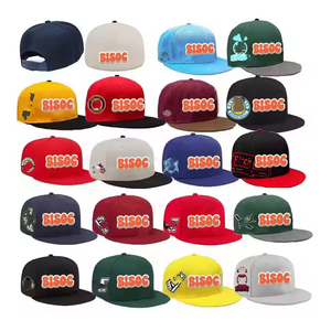 Cappellino Snapback 3D Gold di alta qualità Unisex personalizzato Bill piatto acrilico ricamo produttore di cinquanta cappellini da Baseball montati Golf - Product Image 3