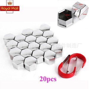 Smooth Sailing - Juego de 20 Tapas Cromadas para Tuercas de Rueda de 19 mm y 17 mm con 2 Herramientas Rojas de Extracción para Uso Automotriz - Product Image 1