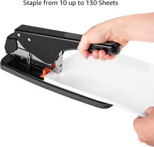 Engrapadora Manual Negra 0484 <span class=keywords><strong>de</strong></span> Alta Resistencia para <span class=keywords><strong>Oficina</strong></span>, Engrapadora <span class=keywords><strong>Grande</strong></span> y Reforzada con Capacidad para 120 Hojas - Product Image 3