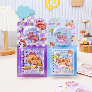 DHf bán buôn kapibala văn phòng phẩm thiết lập-Dễ thương Máy tính xách tay với nút pins, Kawaii đồ dùng học tập quà tặng cho sinh viên trẻ em - Product Image 3