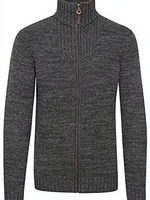 Cardigan en maille zippé personnalisable pour homme, col roulé, anti-plis, respirant, séchage rapide, tissu technique, style professionnel