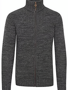 Customizable <b>Mens</b> <b>Full</b> <b>Zip</b> Knit <b>Cardigan</b> Turtleneck Sweater Jacket Technical Fabric Business Casual Autumn Fleece Bulk Wholesale - Product Image 1