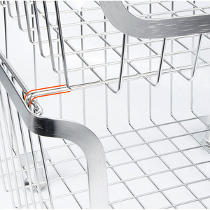 Cestas de almacenamiento de frutas y verduras multifuncionales, cestas de acero inoxidable 304 superpuestas para <span class=keywords><strong>Cocina</strong></span> - Product Image 4