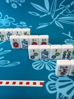 Set Ubin Mahjong Amerika 165 Buah dengan Karakter Bernomor dan Gambar Burung Alami untuk Meja Permainan di Rumah