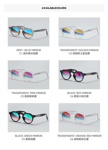 Gafas <span class=keywords><strong>de</strong></span> Sol Redondas Vintage Finewell YSM8027 con Lentes <span class=keywords><strong>de</strong></span> Espejo UV400, Fabricante <span class=keywords><strong>de</strong></span> Logotipos Personalizados, Venta al por Mayor para Hombre y <span class=keywords><strong>Mujer</strong></span> - Product Image 2