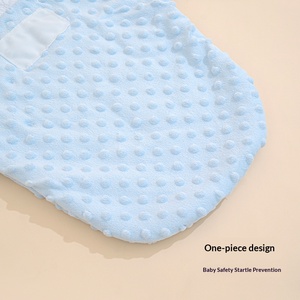 <span class=keywords><strong>Couverture</strong></span> de couchage pour bébé à double couche, chaude, en polaire à pois, extérieur en polaire <span class=keywords><strong>d</strong></span>'agneau, intérieur doux pour la peau, pour le sommeil nocturne des nouveau-nés - Product Image 5