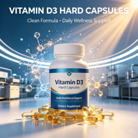 Capsules de vitamine D3 en gélules dures, marque privée OEM, formule personnalisée, complément alimentaire en gros