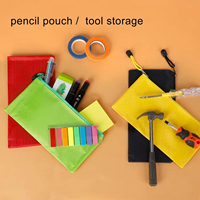 Sac de rangement étanche pour crayons pochette en nylon à fermeture éclair A6 organisateur de voyage dossier en plastique école bureau