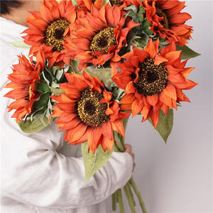 Tournesol artificiel au toucher réel, décoration de Noël, de remise de diplôme et de la maison, produit fait main, meilleur prix pour le Nouvel An chinois - Product Image 1
