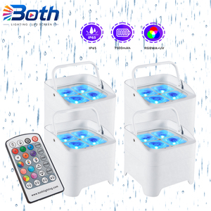 Outdoor IP65 <b>LED</b> Uplight 4x18W RGBWA UV Battery Wireless Par Can <b>Light</b> for DJ Club Wedding - Product Image 1