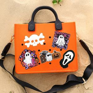 Nuevos Amuletos de PVC para Bolso Bogg de Halloween, Accesorios para Bolso de Playa Grande <span class=keywords><strong>EVA</strong></span> Bogg, Inserciones y Adornos de <span class=keywords><strong>Calabaza</strong></span> y Fantasma de Halloween - Product Image 4