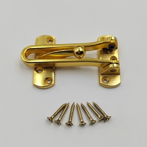 Cerradura de puerta de hotel de seguridad de material de aleación de zinc Satén Oro hebilla portero perno satén - Product Image 2