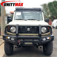 Nouveau pare-chocs avant Unity Max noir pour Suzuki Jimny 2018+, avec crochet de remorquage en acier, fixation par vis, kit carrosserie, barre de protection - 1 an