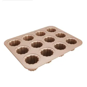 Style différent 1 6 12 tasses Cannele moule à gâteau en acier au carbone antiadhésif fromage gelée pouding Moldes tarte Cupcake bricolage outils de cuisson - Product Image 5