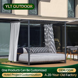 นอร์ดิกเฟอร์นิเจอร์เตียงกลางวันกลางแจ้งโรงแรมสวนสระว่ายน้ำที่นอนอลูมิเนียมโครงหลังคาเตียงอาบแดดรีสอร์ทพักผ่อนกลางแจ้ง - Product Image 1