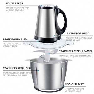 Hachoir Électrique Manuel 2-12L en Acier Inoxydable pour Viande et Légumes, Idéal pour la Cuisine et les Véhicules Récréatifs - Product Image 5