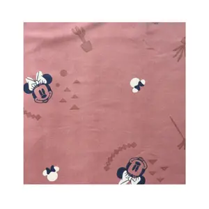 Minnie Mouse vật liệu cổ điển vải 100% polyester vải cho tấm ga trải giường thiết lập