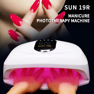 SUN19R 150W Lámpara profesional para uñas Terapia de luz roja LED/Secador UV para ambas manos Luz de esmalte de gel de curado rápido para salón de uñas - Product Image 2
