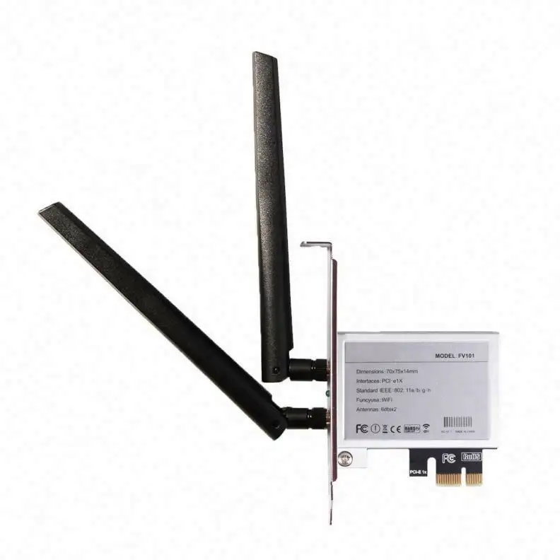 Convertitore adattatore Wireless da Mini PCI-e a PCI-e X1 con Antenna 2x per PC Desktop scheda di rete WiFi PCI Express di mezza dimensione