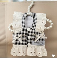 Robe en dentelle pour chien, vêtements d'été de luxe pour animaux de compagnie, petit harnais pour chien avec laisses assorties