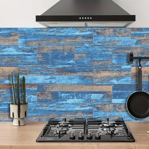 Pegatina Retro con patrón de madera azul, paneles de pared autoadhesivos, pegatina de pared de espuma <span class=keywords><strong>Eva</strong></span> gruesa mate, papel tapiz 3D para decoración de casa - Product Image 2