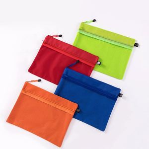 Bolsa de Malla Transparente de PVC para Documentos, Bolsa Impermeable con Cierre de Cremallera, Tamaño A4, para Almacenamiento de Archivos de Oficina - Product Image 1