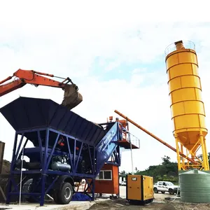 Máquina de dosagem de concreto totalmente automático 35m3/h pronto mistura móvel concreto planta com preço de fábrica