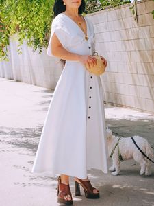 ชุดเดรสแฟชั่นแขนสั้นคอวีเซ็กซี่สำหรับผู้หญิงในฤดูร้อน - Product Image 2