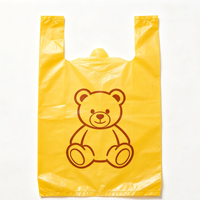 Sac en plastique imprimé jaune sur mesure, motif animal uni, fourni directement par l'usine pour l'emballage de détail