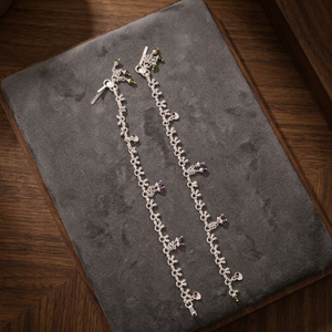 Chevillères élégantes et tendance pour femmes, en argent antique indien, avec serti circulaire, design Payal à la mode - Product Image 2