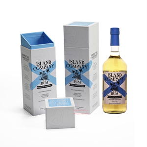 Boîte d'emballage de <span class=keywords><strong>rhum</strong></span> blanche et bleue avec impression personnalisée et logo personnalisé de luxe en surbrillance - Product Image 1