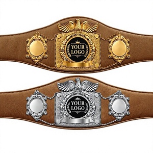 Cinturón de Campeón de Boxeo Personalizado, Cinturón de Campeonato de Cuero y Latón Personalizado, Cinturón de Boxeo de Cuero Personalizado para UFC, Lucha Libre, Deportes de Artes Marciales Mixtas - Product Image 1