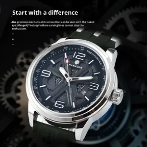 Nuevo Reloj Mecánico <span class=keywords><strong>Citizen</strong></span> para Hombre, 48 mm, Totalmente Automático, Moderno, Resistente al Agua, con Pantalla Analógica Luminosa y Correa de Acero Inoxidable - Product Image 3