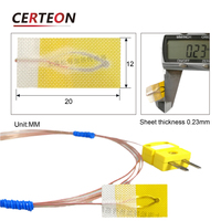 K T J Capteur mince flexible autocollant avec câble ultra fin pour usage industriel Sonde Thermocouple