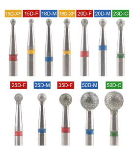 Fresas KADS para Manicura, Brocas de Diamante para Taladro de Uñas, Fresas para Tornos de Uñas, Accesorios en Forma de Bola para Taladros, Punta de Cortador de Uñas - Product Image 2