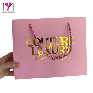 MuYang Custom Luxury Gold Stamp Paperboard Shipping Bag <b>Designed</b> for Hair <b>and</b> Household Products <b>Packaging</b> for Fur Use - Product Image 2