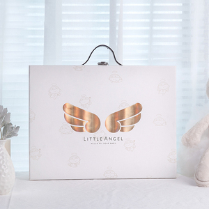 Boda maleta papel de cartón para bebé ducha volver caja de regalo con la manija - Product Image 1