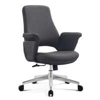 Fauteuil de bureau exécutif de luxe en cuir, ergonomique, massant, pivotant et inclinable, avec base en alliage d'aluminium et commande par câble