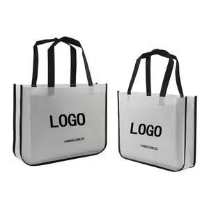 Fábrica Atacado Round Corner Nonwoven Shopping Bag Reutilizável Não Tecido Mercearia Round Corner Non-Woven Bag