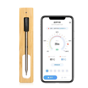 Bbq Probe Wireless Bluetooth Grill Thermometer Stainless Steel Portable For Cooking Baking Barbecue Temperature Control - Product Image 1