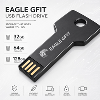 Clé USB 2.0/3.0 en aluminium mini personnalisée avec logo, chiffrée, capacité de stockage de 2 Go à 128 Go
